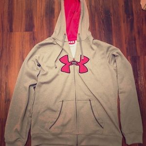 Under Armour Jacket pink and grey large